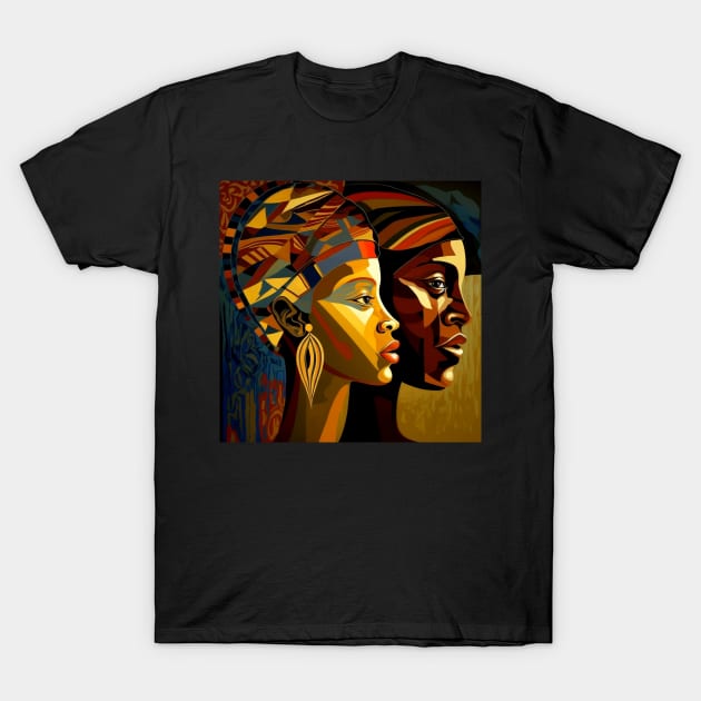 African Print Design T-Shirt by Buff Geeks Art